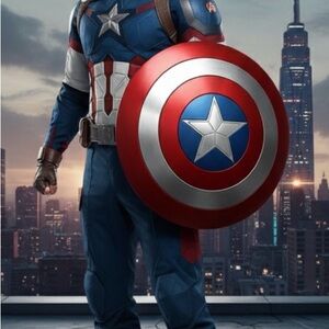 Captain America Shield Replica - Full Size 19" Metal Prop - Marvel Legends Style